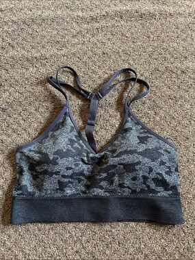 Seamless Grey Camo Racerback Bralette RBX